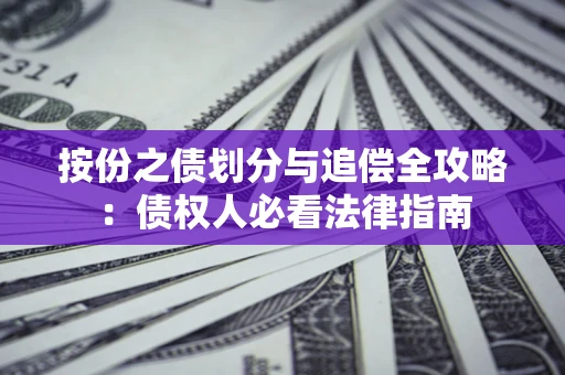 济南按份之债划分与追偿全攻略：债权人必看法律指南