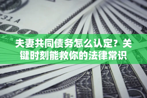 济南夫妻共同债务怎么认定？关键时刻能救你的法律常识