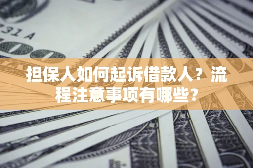 济南担保人如何起诉借款人？流程注意事项有哪些？